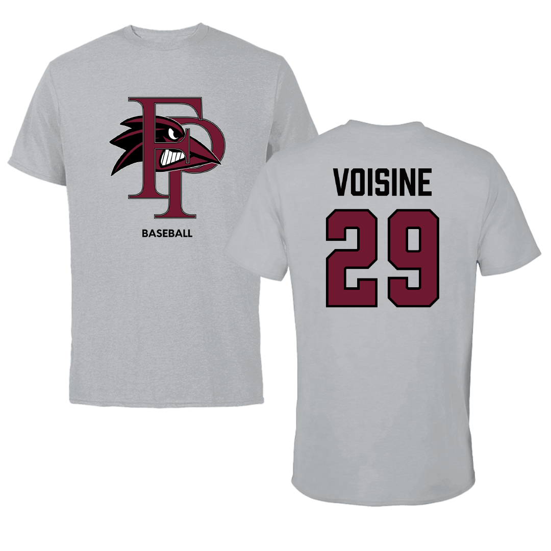 Franklin Pierce University Baseball Sport Gray Tee - #29 Brycen Voisine