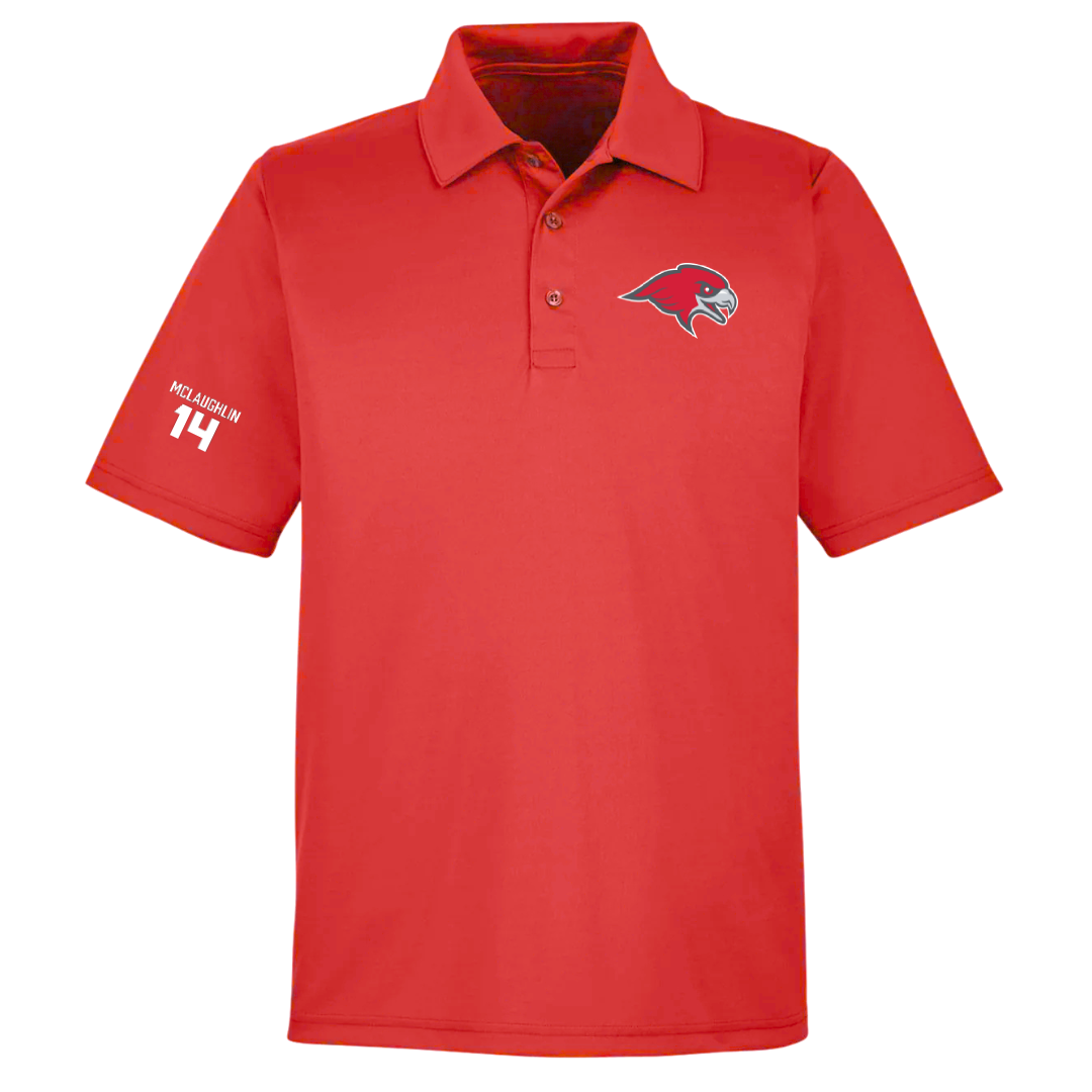 Montclair State University Football Red Polo - #14 Aidan McLaughlin
