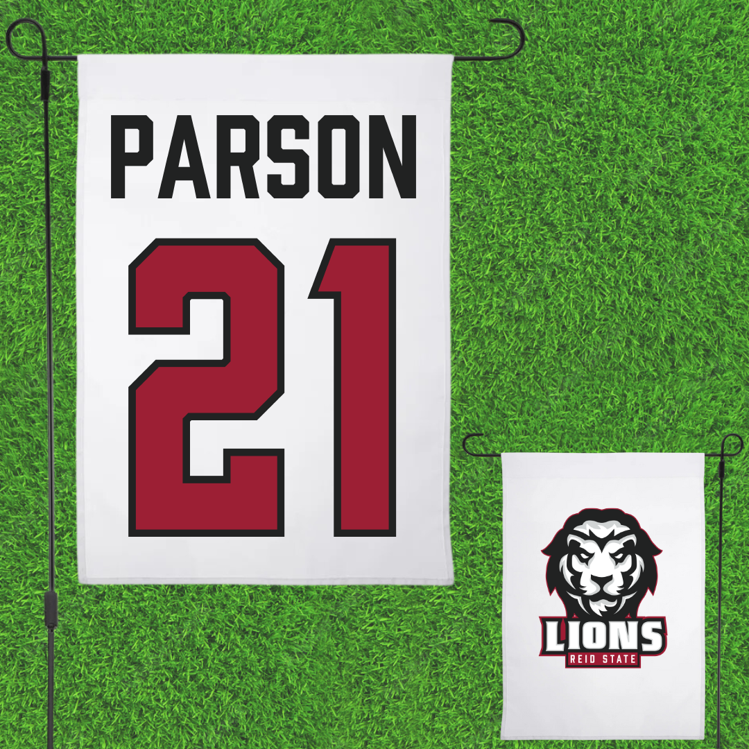 Reid State Community College Baseball White Garden Flag - #21 Hudson Parson