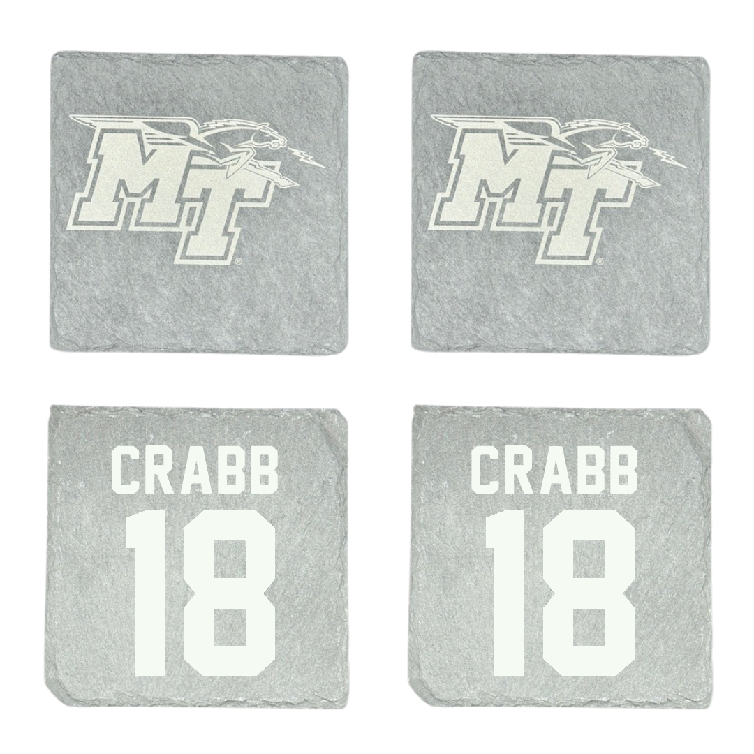 Middle Tennessee State University Soccer (W) Stone Coaster (4 Pack)  - #18 Hailey Crabb