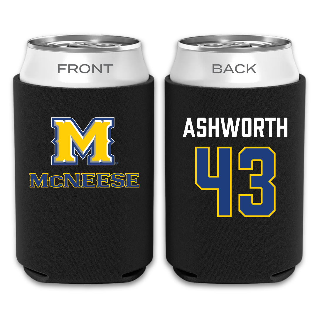 McNeese State University Baseball Black Can Cooler - #43 Reese Ashworth