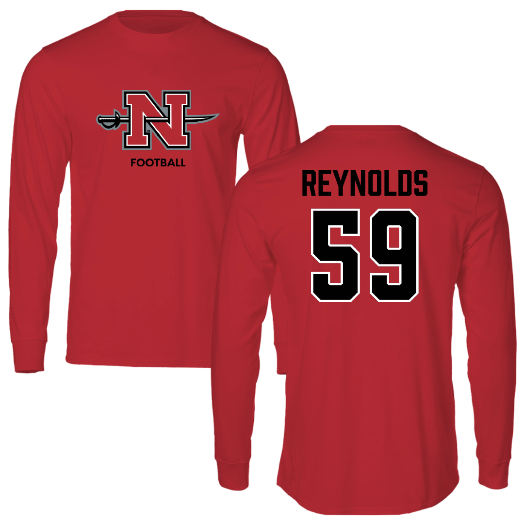 Nicholls State University Football Red Mascot Long Sleeve - #59 Ethan Reynolds
