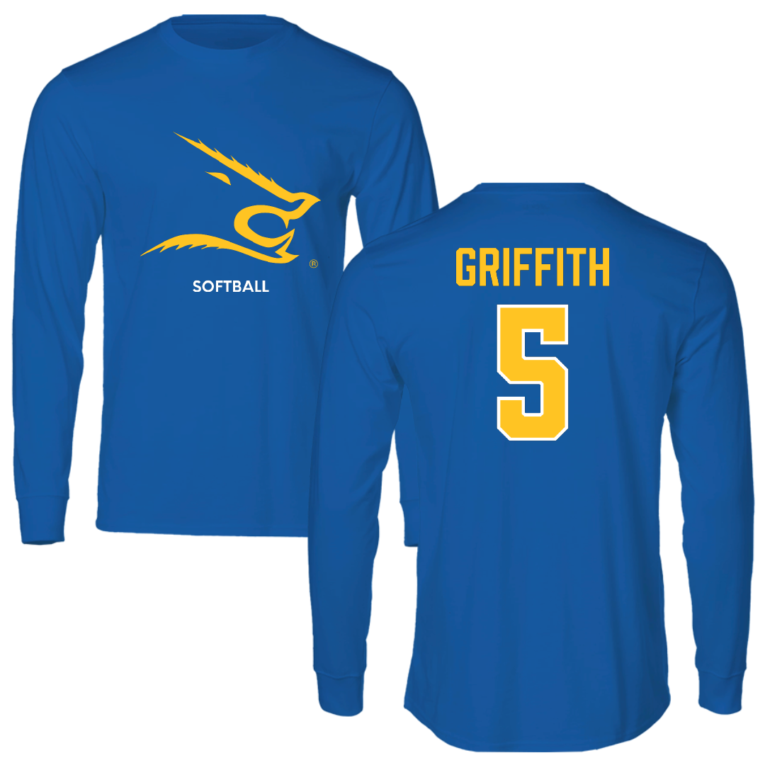 Texas A&M University-Kingsville Softball Blue Long Sleeve - #5 Hannah Griffith