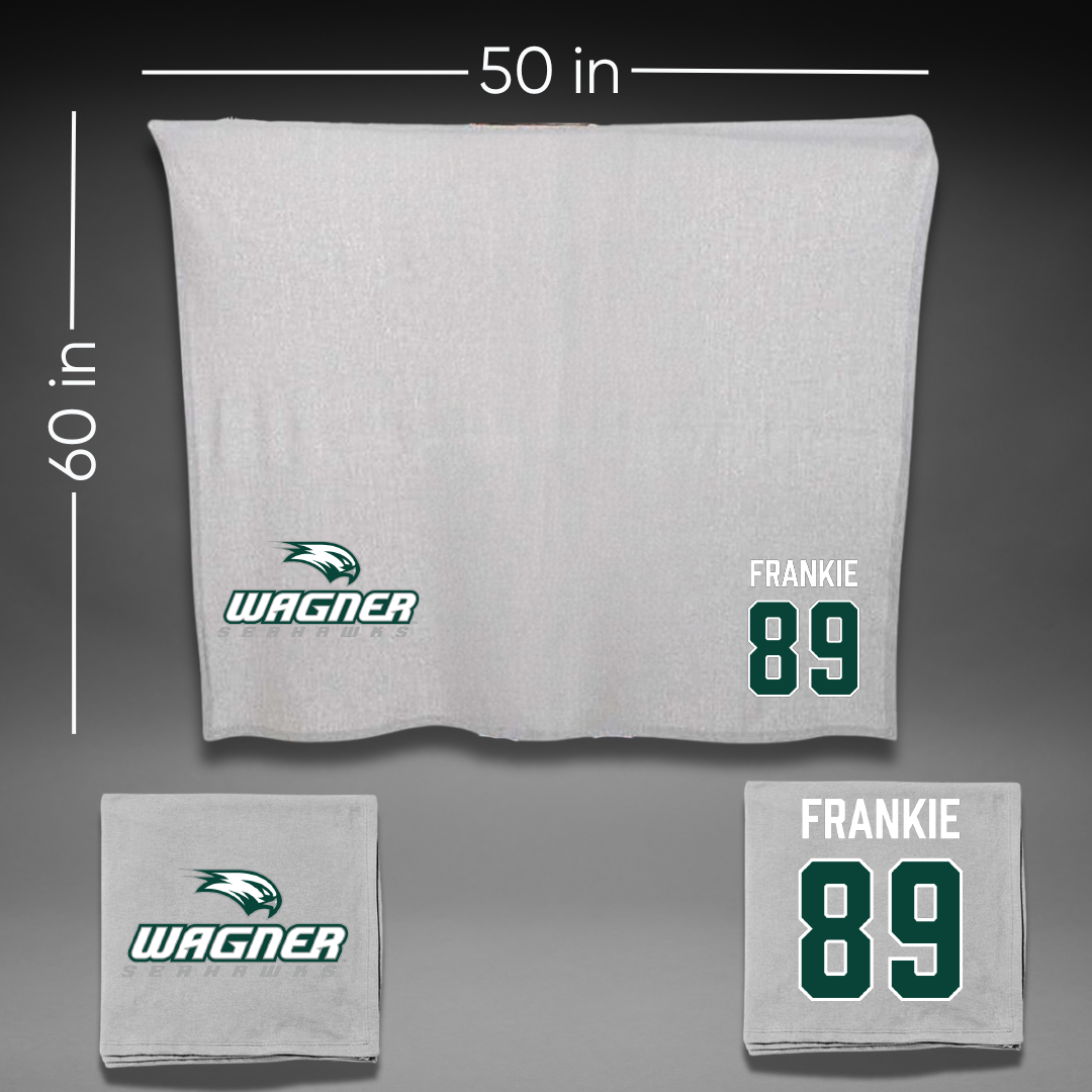 Wagner College Football Gray Blanket - #89 Michael Frankie