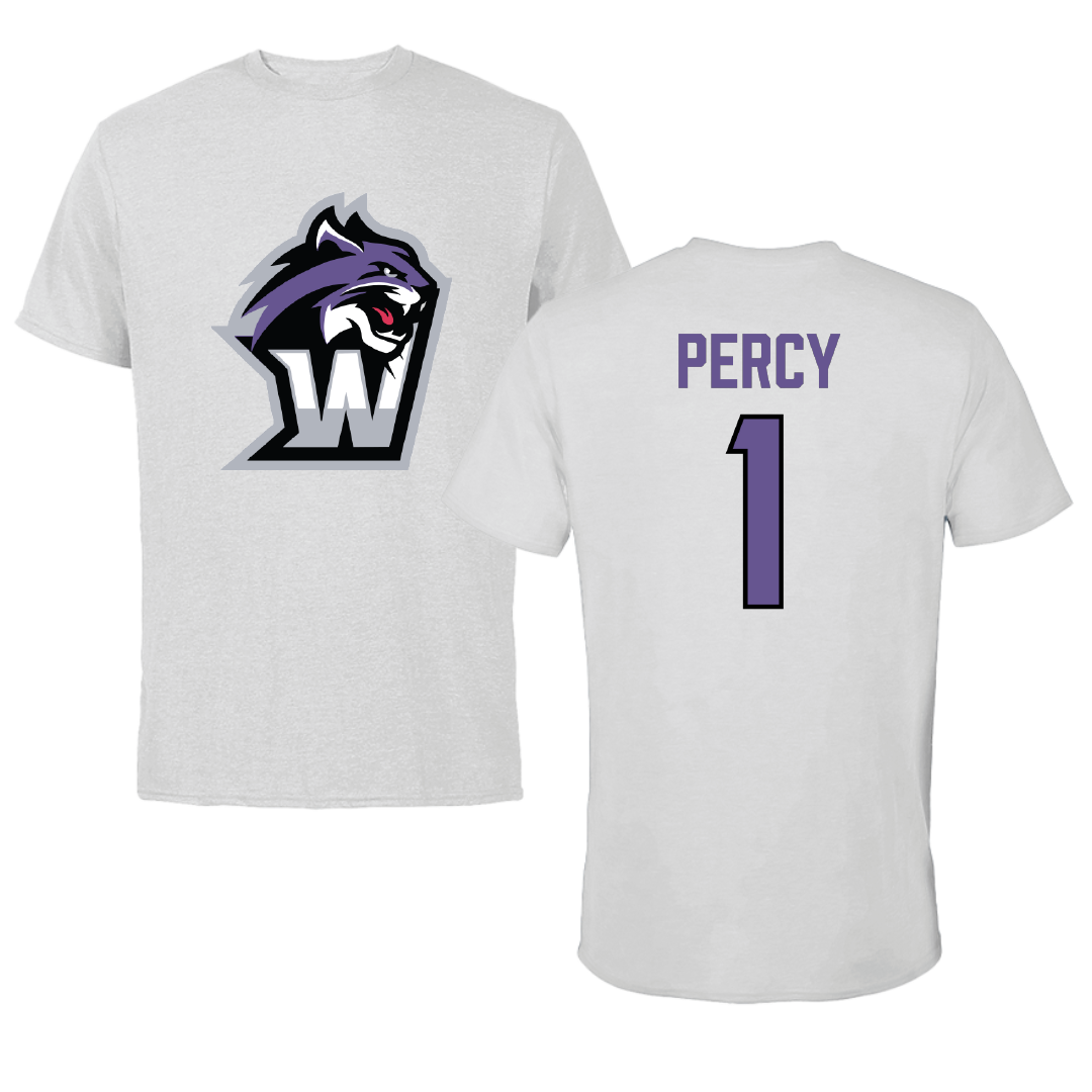 Wiley University Marching Band Light Gray Tee - #1 Deterrius Percy