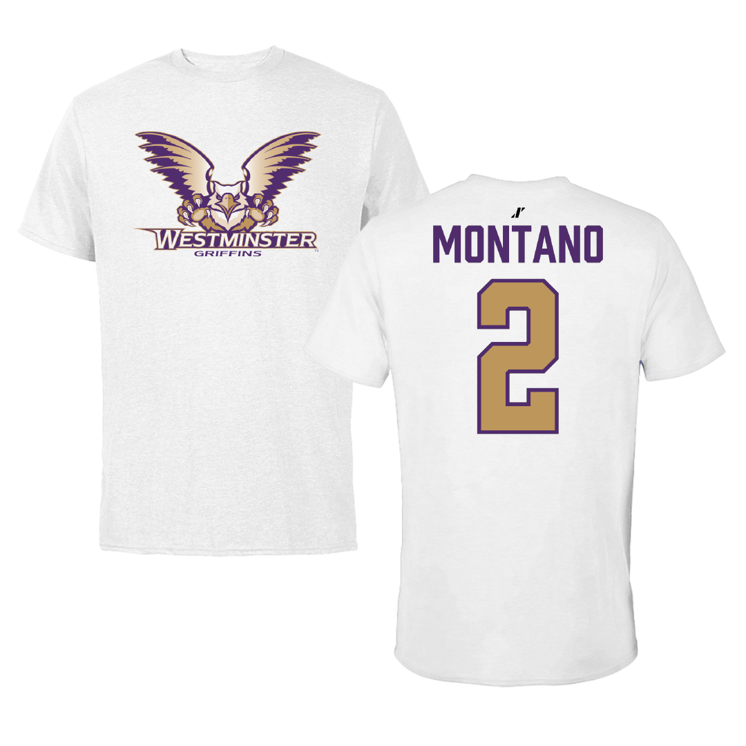 Westminster University (Utah) Lacrosse White Tee - #2 Lilliana Montano