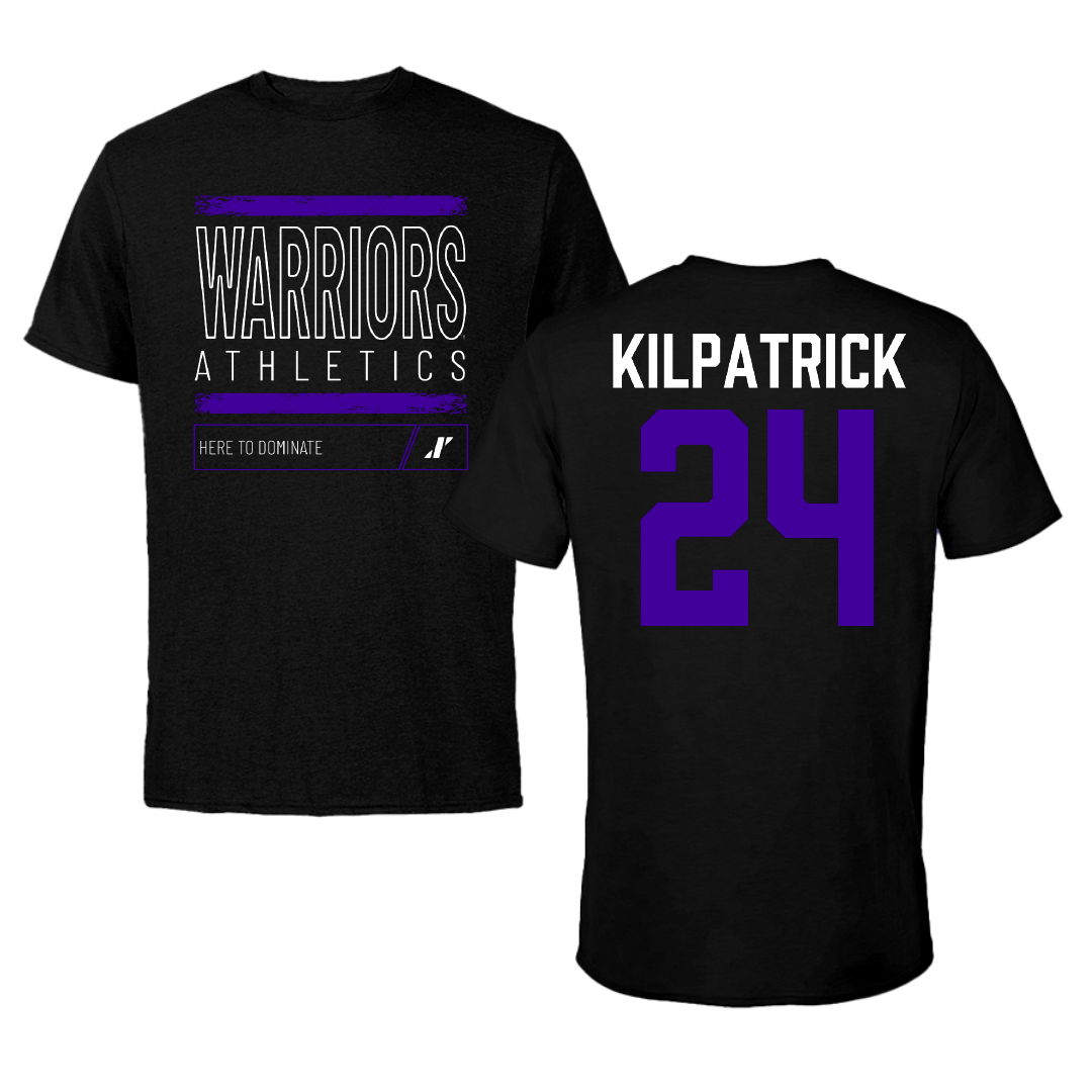 Winona State University Basketball Black Dominate Tee - #24 Emmaline Kilpatrick