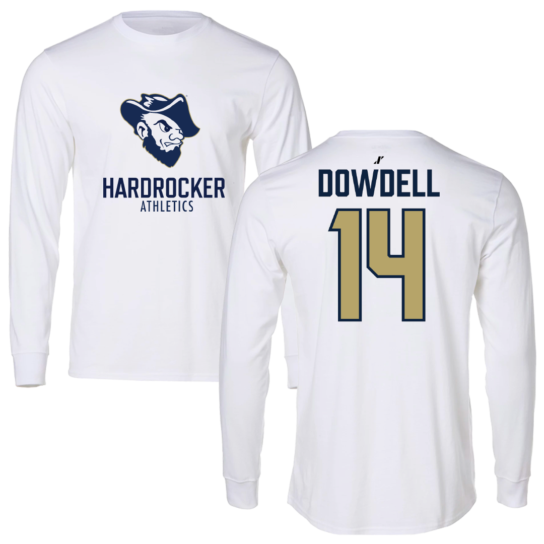South Dakota Mines Basketball White Performance Long Sleeve - #14 Tre Dowdell