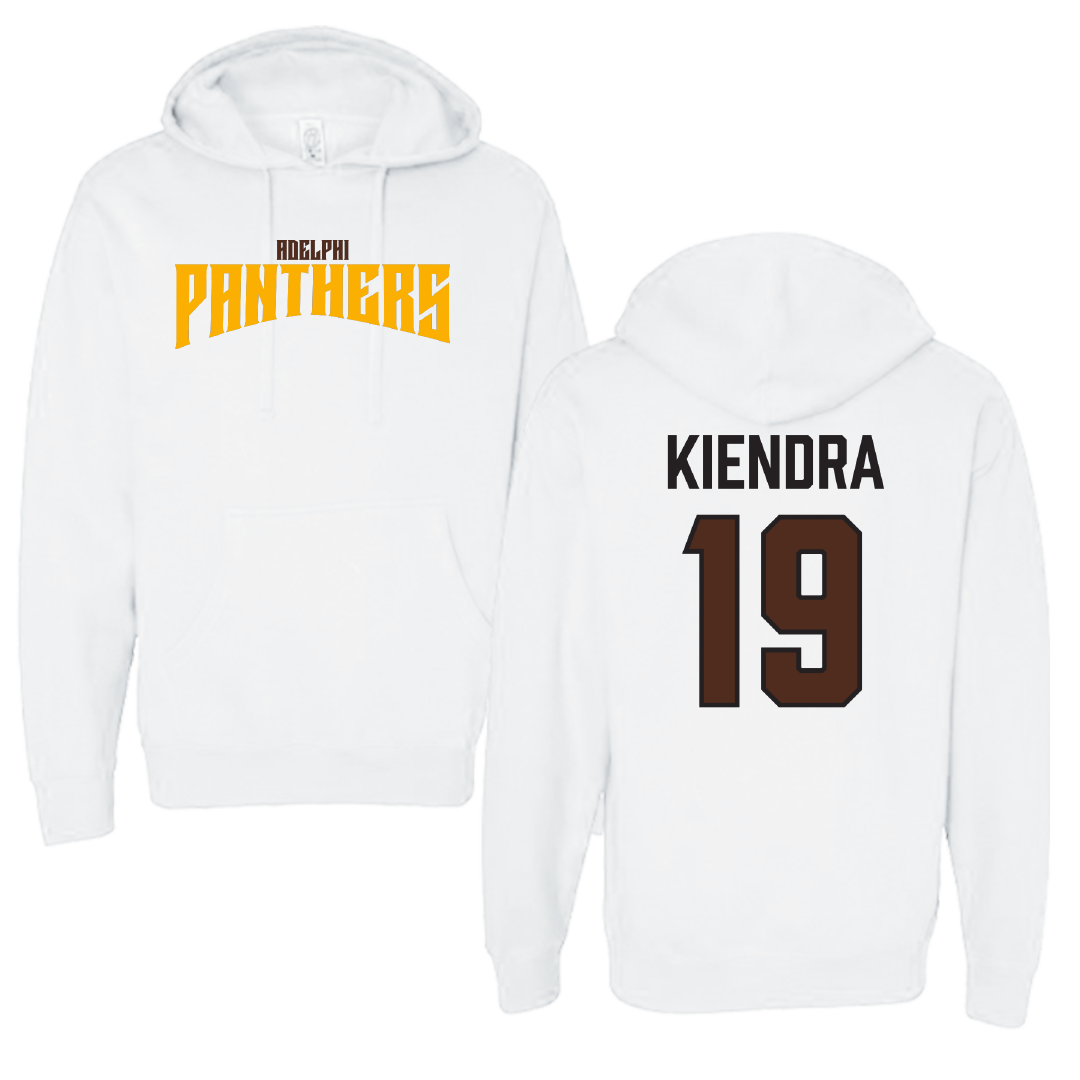 Adelphi University Volleyball White Classic Hoodie - #19 Delaney Kiendra