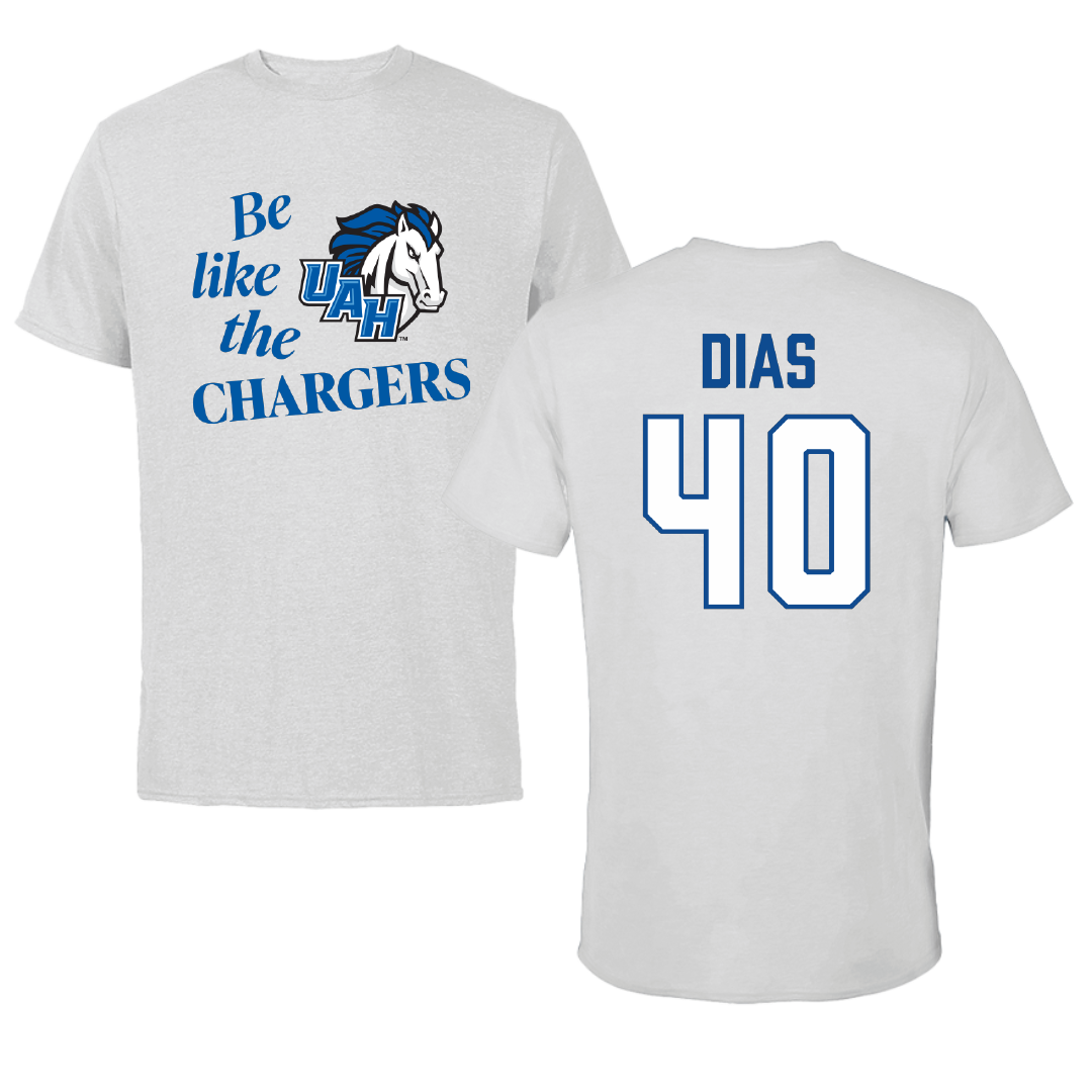 Huntsville Lacrosse (M) Light Gray Be Like Us Tee - #40 Peter Dias