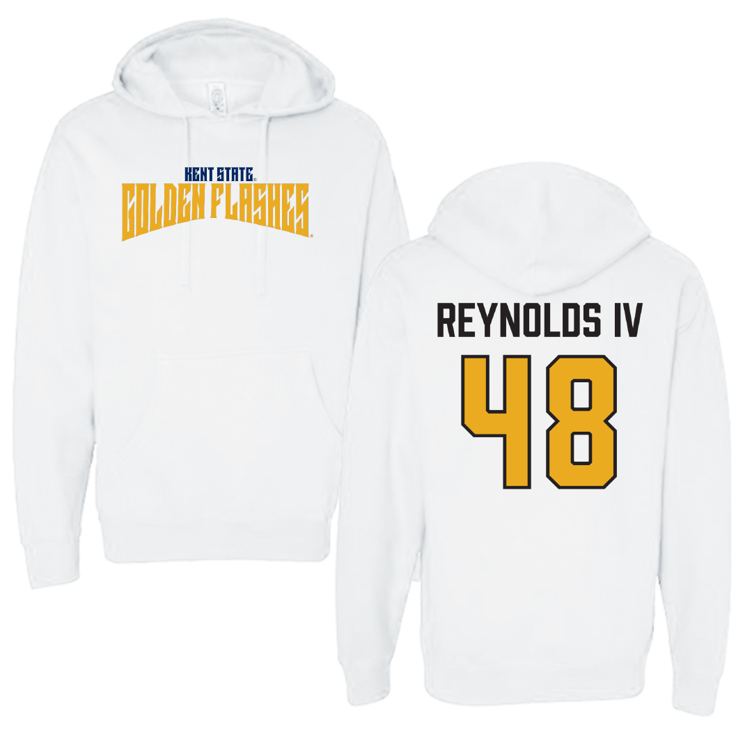 Kent State University Football White Classic Hoodie - #48 Lem Reynolds IV