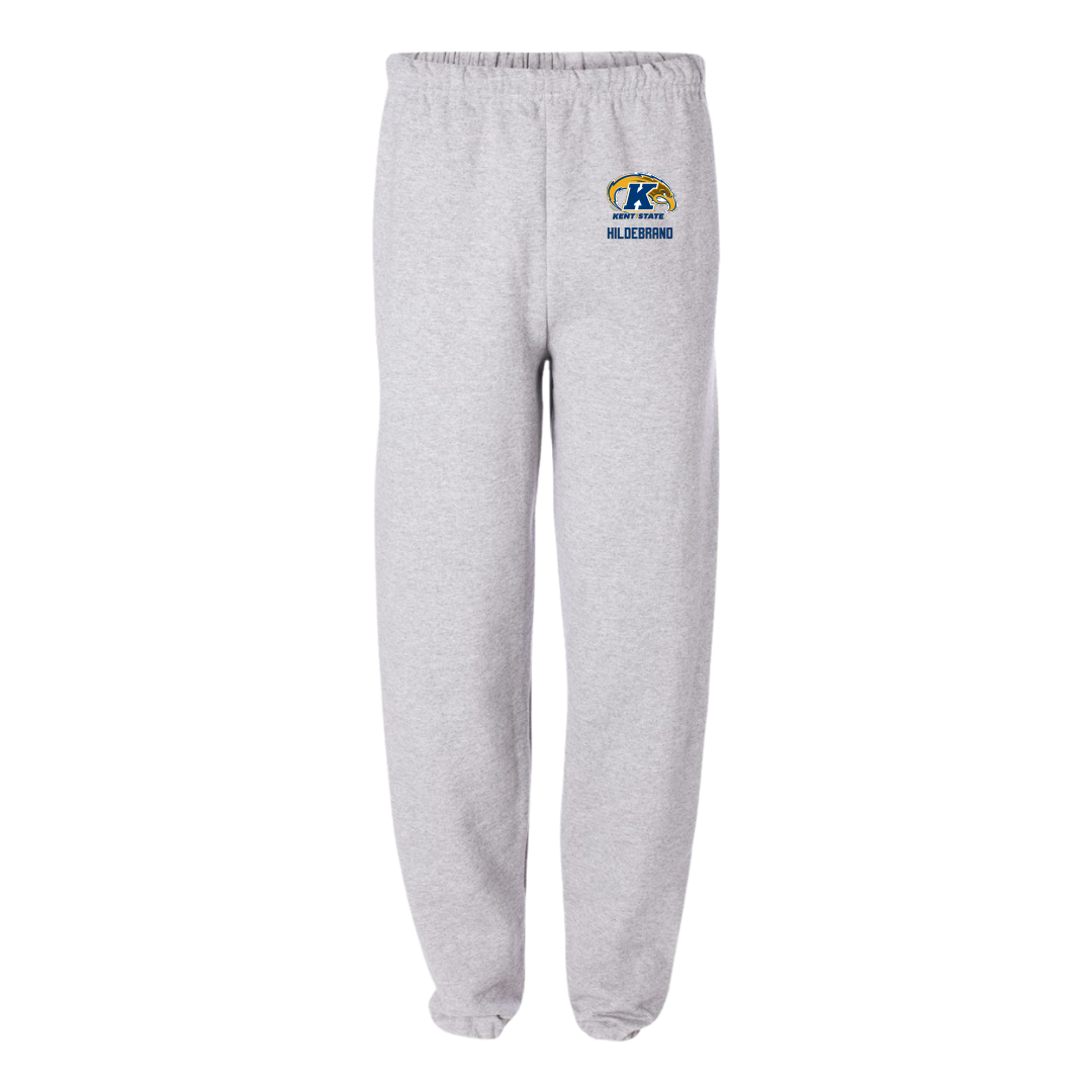 Kent State University Basketball (W) Light Gray Sweatpants - #4 Journey Hildebrand