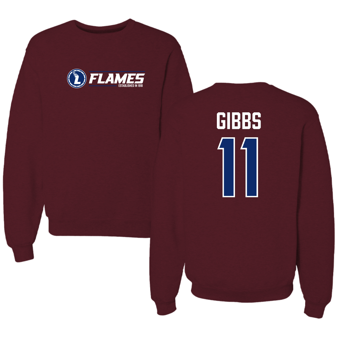 Lee University Softball Maroon General Crewneck - #11 Taryn Gibbs