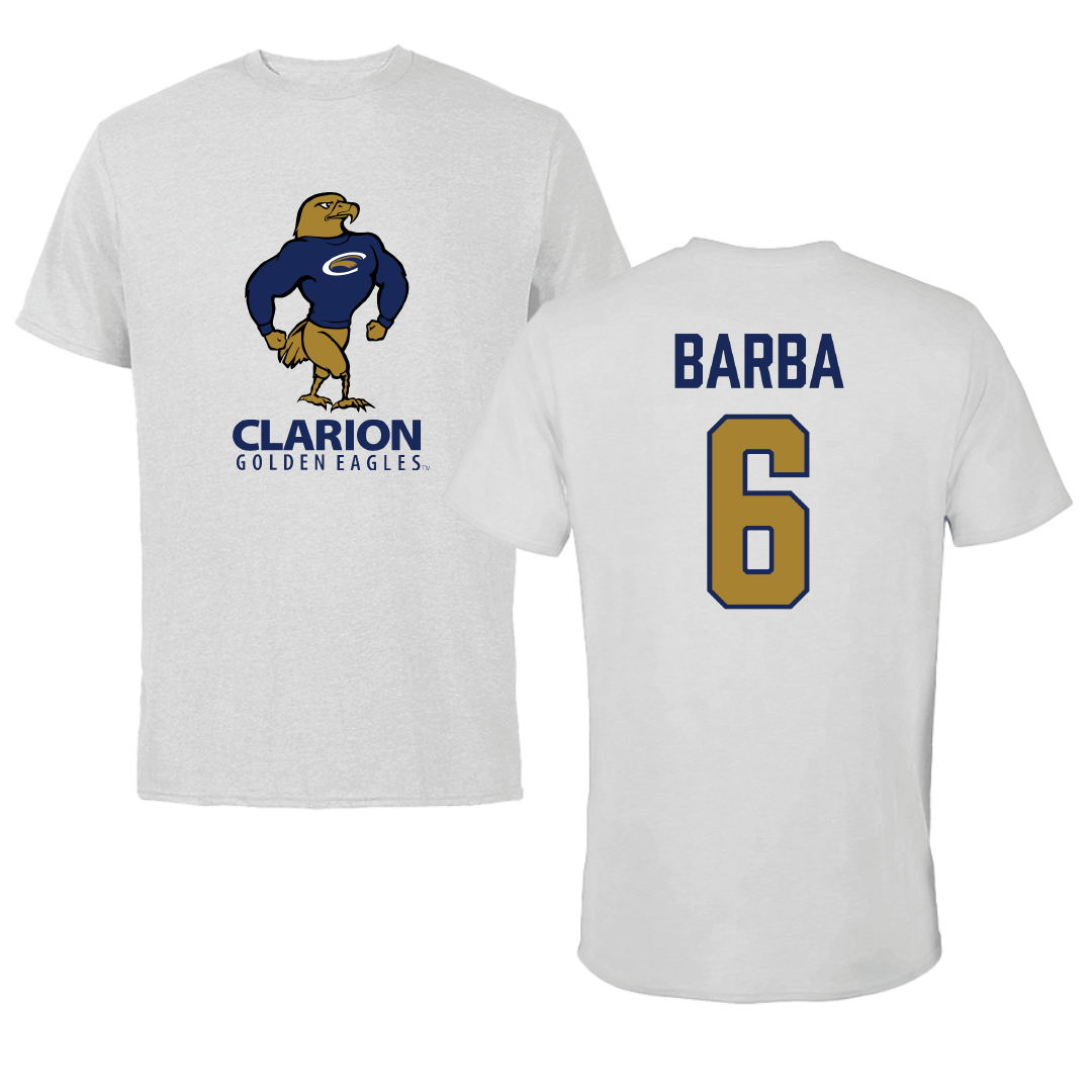 PennWest Clarion Soccer Light Gray Tee - #6 Sofia Barba