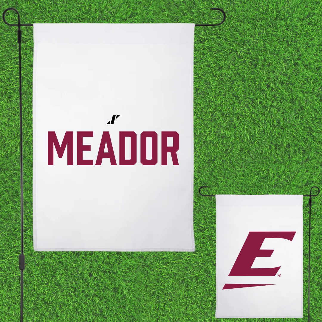 Eastern Kentucky University Golf White Garden Flag - Isaac Meador