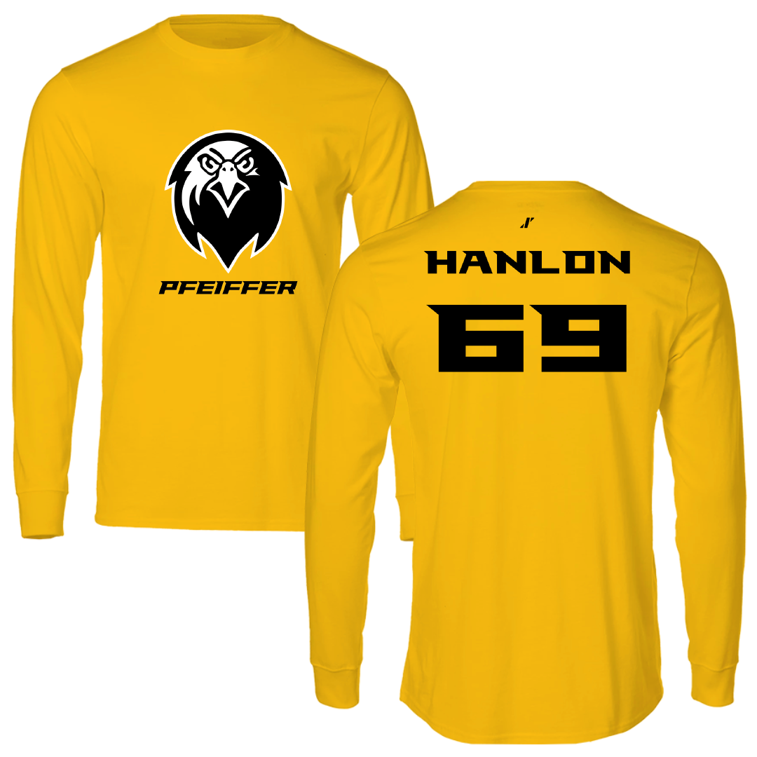 Pfeiffer University Lacrosse (M) Gold Long Sleeve - #69 Robert Hanlon