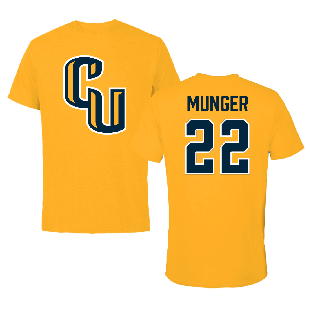 Cedarville University Basketball Gold Performance Tee - #22 Justin Munger