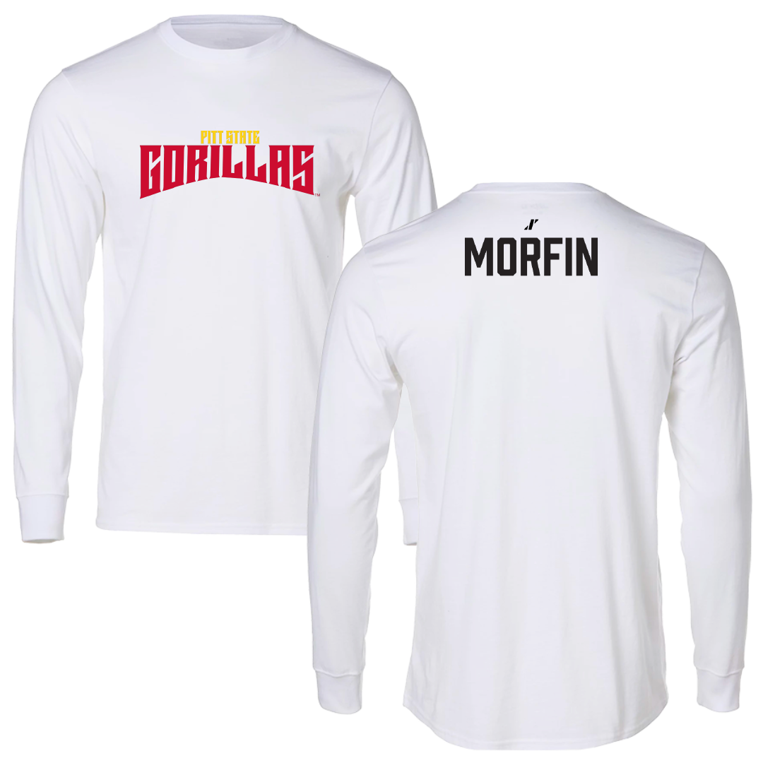 Pittsburg State University TF and XC White Classic Performance Long Sleeve - Victor Morfin