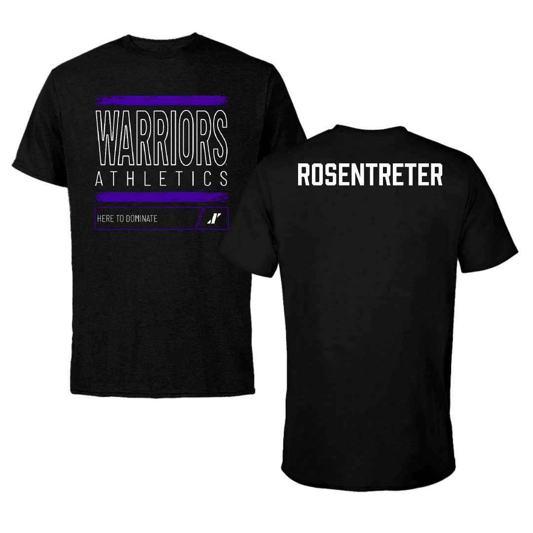Winona State University Tennis Black Dominate Performance Tee - Halle Rosentreter