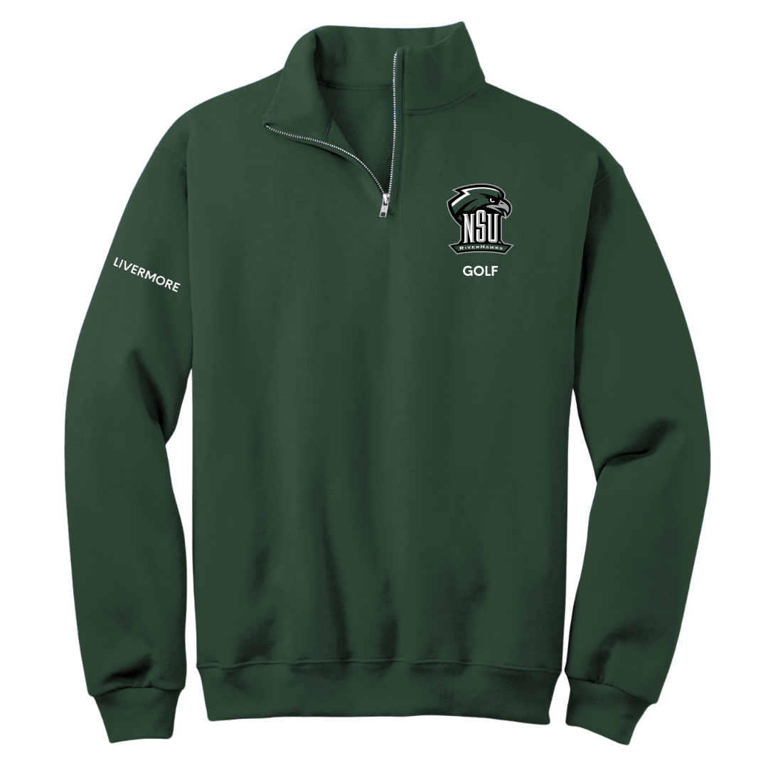 Northeastern State University Golf (M) Forest Green Quarter-Zip - Will Livermore