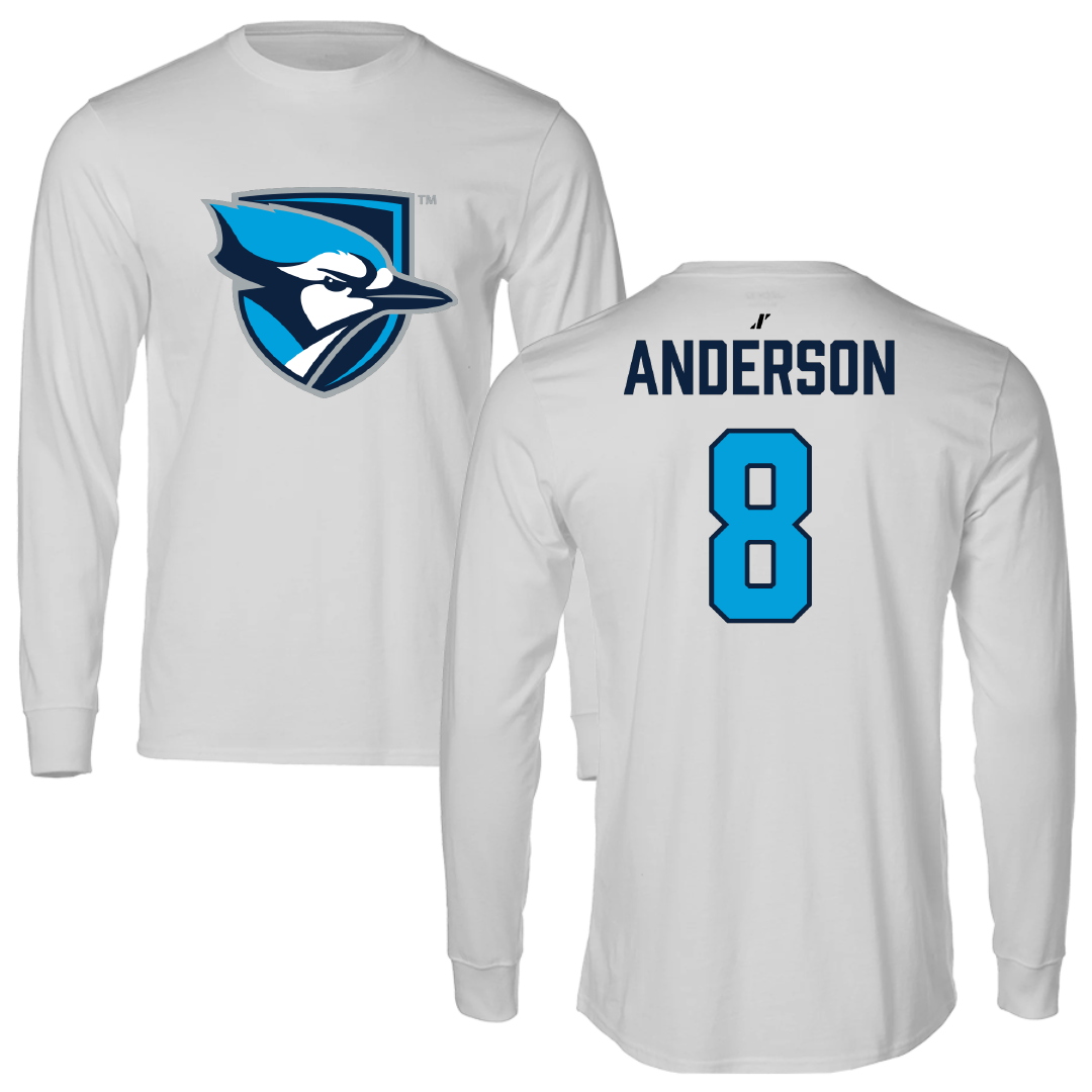 Elmhurst University Volleyball (W) Light Gray Performance Long Sleeve - #8 Lauren Anderson