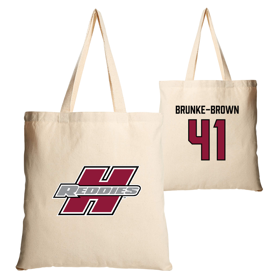 Henderson State University Football Tan Canvas Tote Bag - #41 Colton Brunke-Brown
