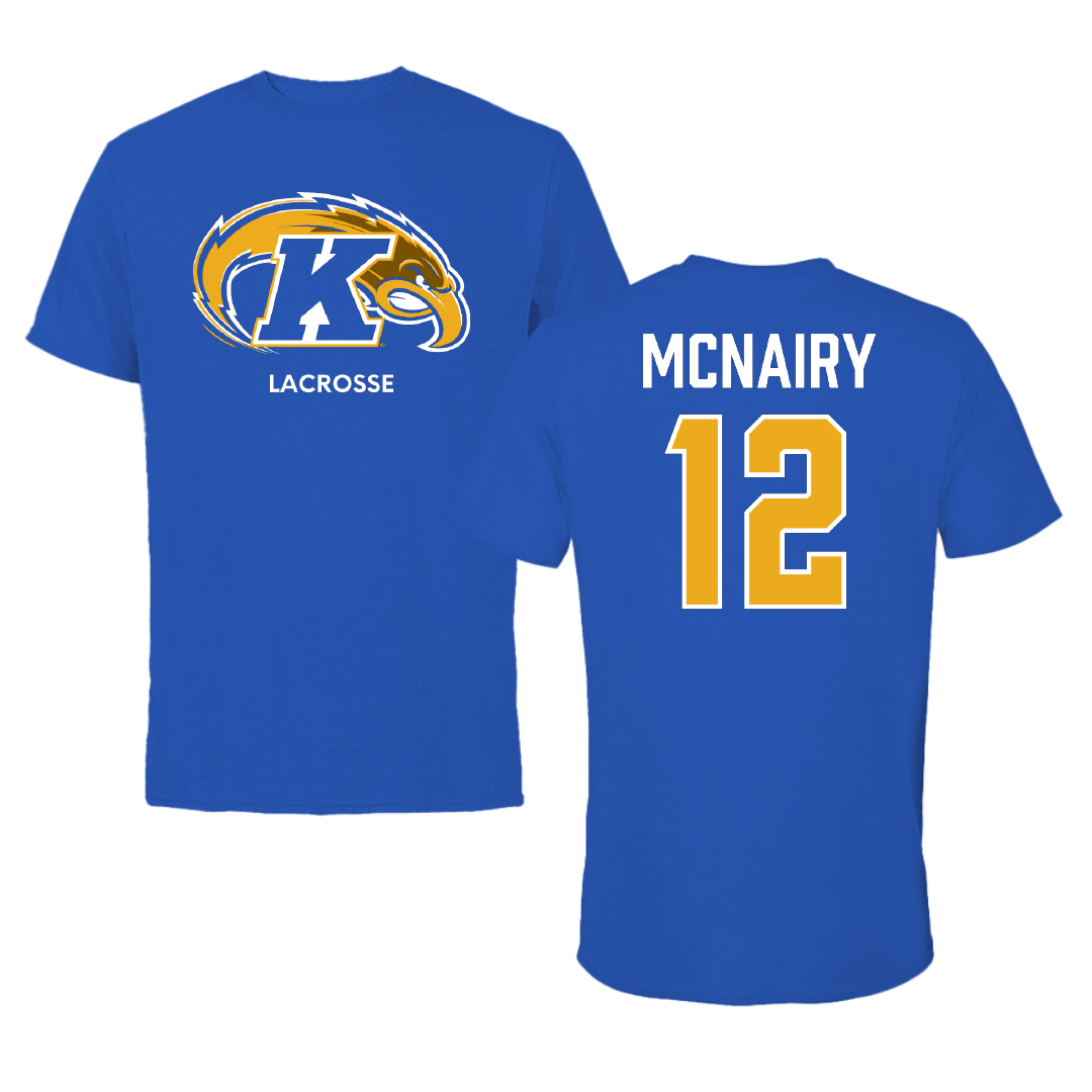 Kent State University Lacrosse (W) Blue Performance Tee - #12 Davanee McNairy