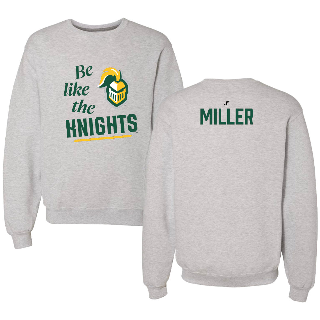 New Jersey City University Wrestling (W) Light Gray Be Like Us Crewneck - Gabrielle Miller