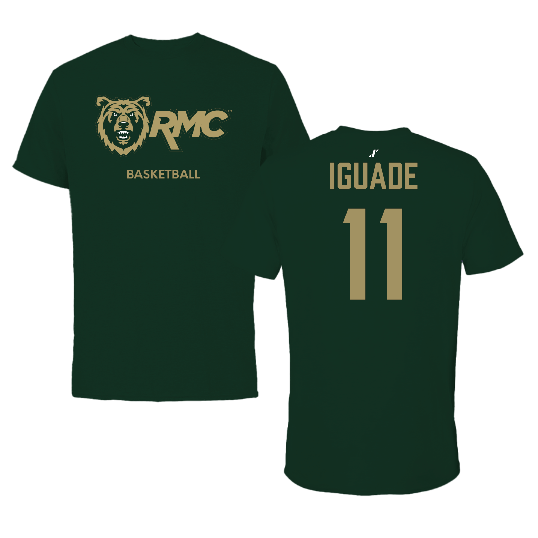 Rocky Mountain College Basketball (M) Forest Green Tee - #11 Joshua Iguade
