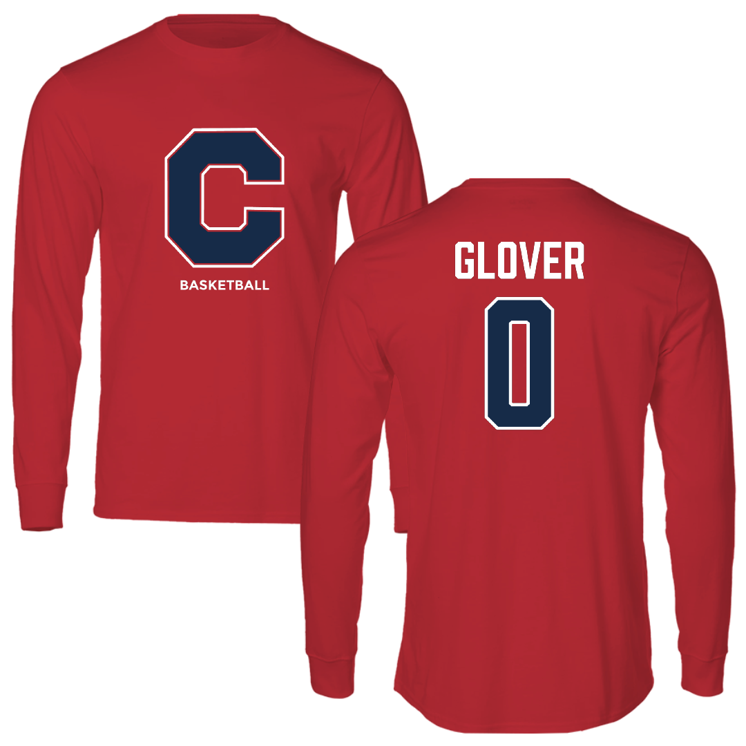 Catawba College Basketball (M) Red Long Sleeve - #0 Darein Glover