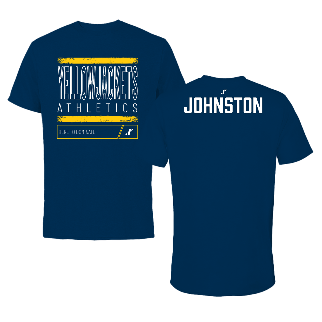 Graceland University Wrestling (M) Navy Dominate Tee - Kayden Johnston