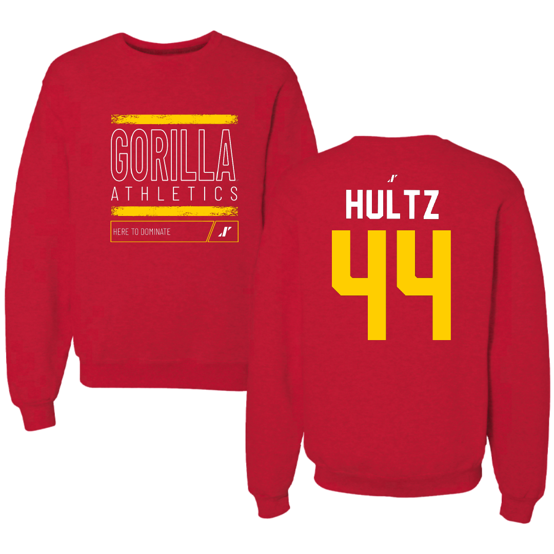 Pittsburg State University Football Red Dominate Crewneck - #44 Sam Hultz
