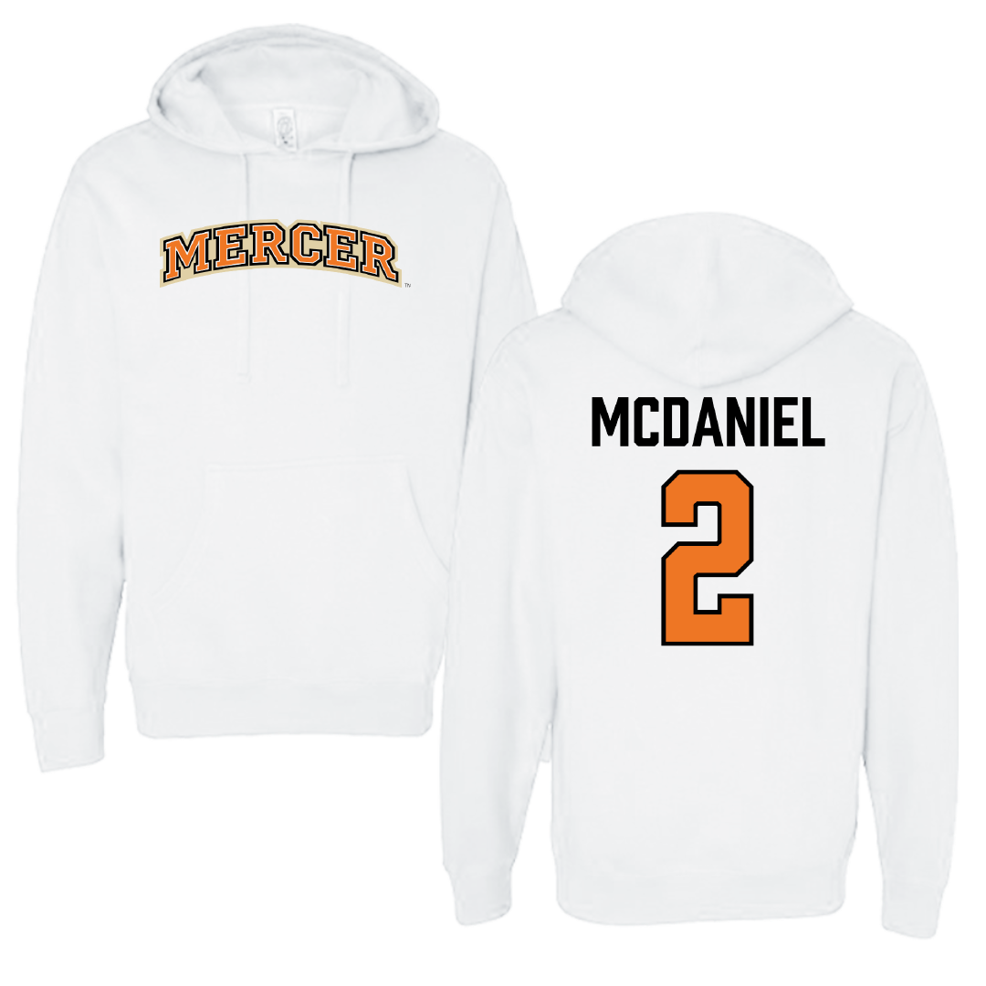 Mercer University Football White Hoodie - #2 Adonis McDaniel