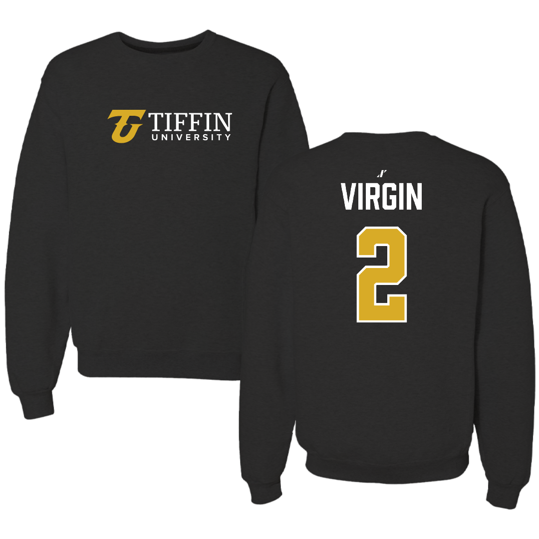 Tiffin University Basketball (M) Black Crewneck - #2 Bryce Virgin