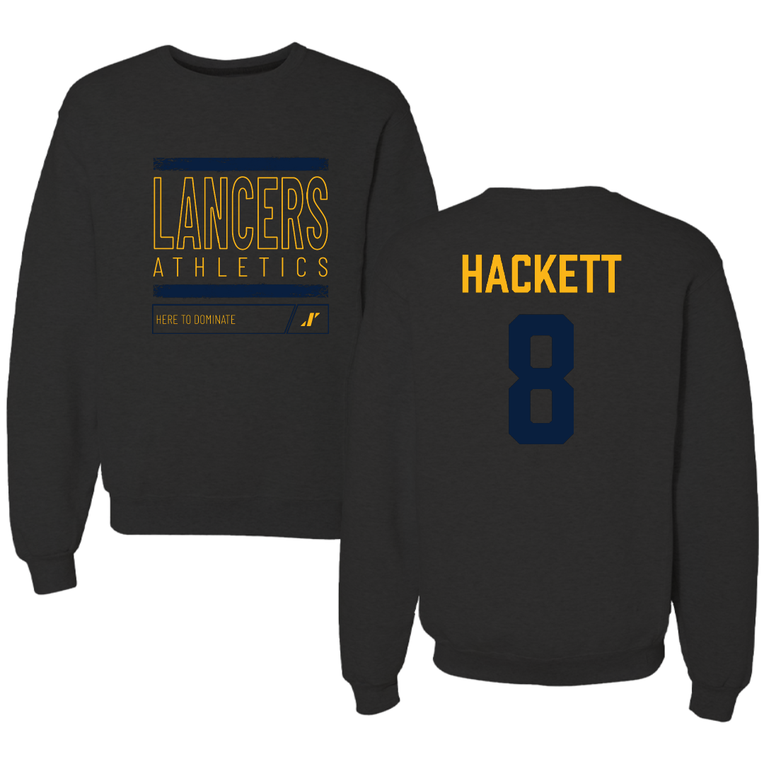 Mount Marty University Soccer Black Dominate Crewneck - #8 Olivia Hackett