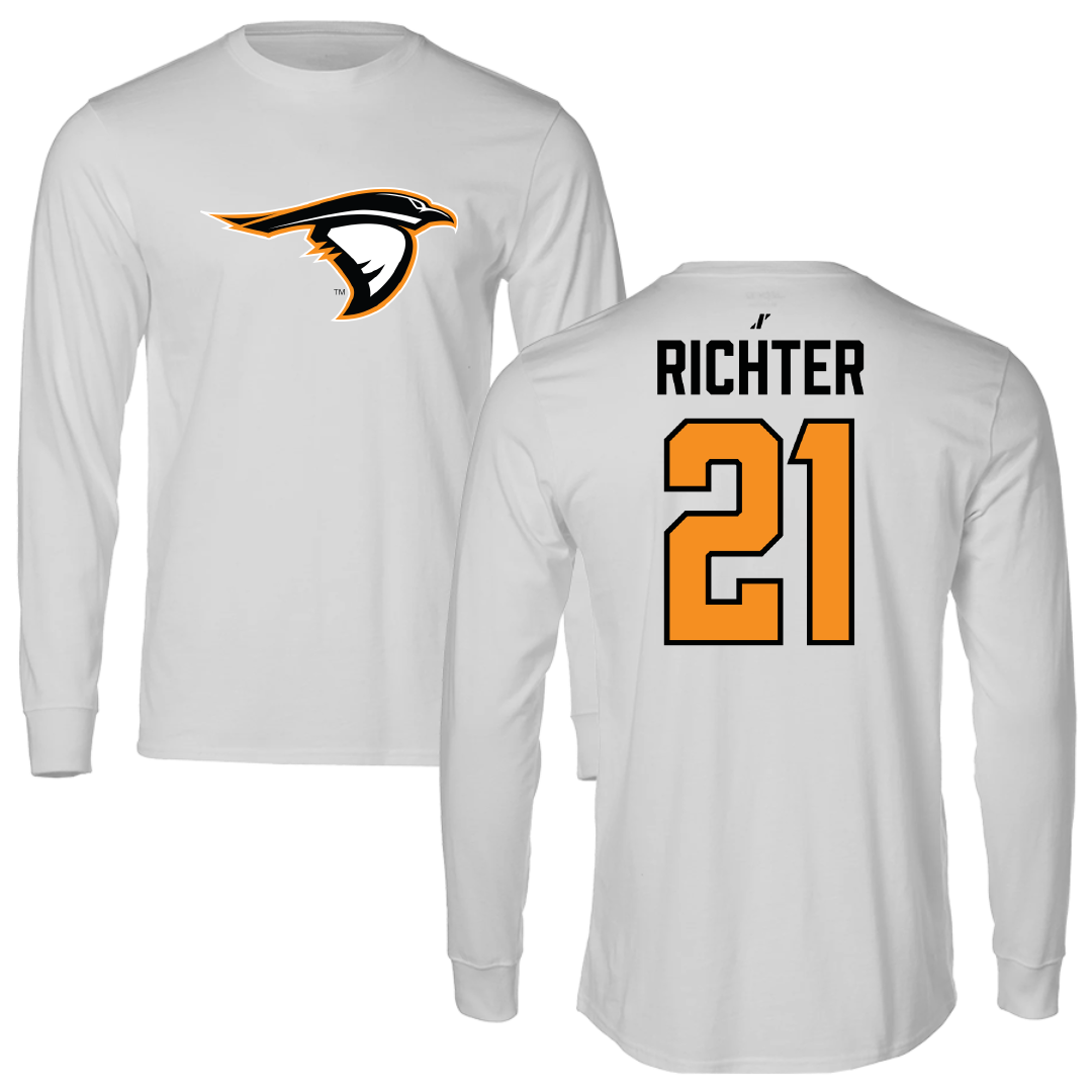 Anderson University (Indiana) Baseball Light Gray Long Sleeve - #21 Rex Richter