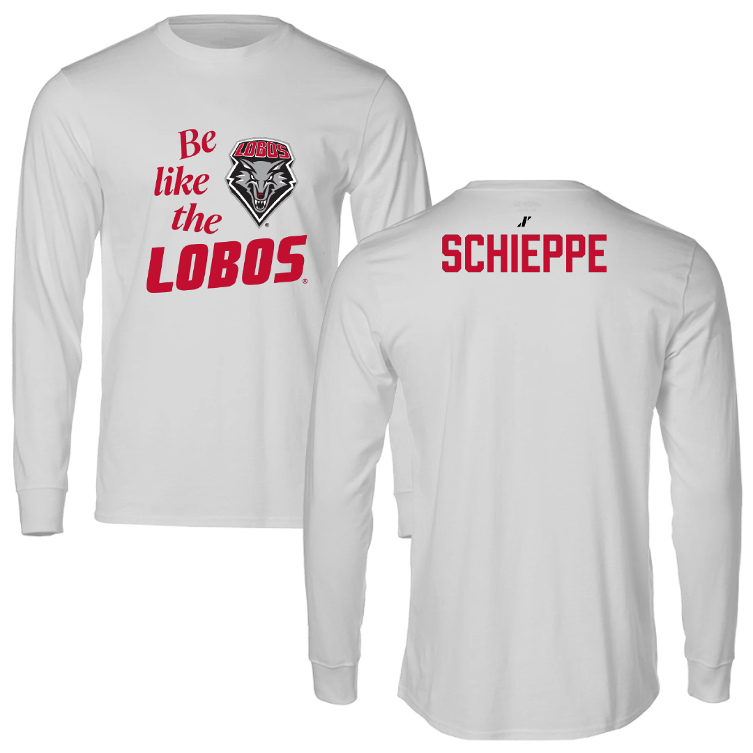 University of New Mexico TF and XC Light Gray Be Like Us Performance Long Sleeve - Peyton Schieppe