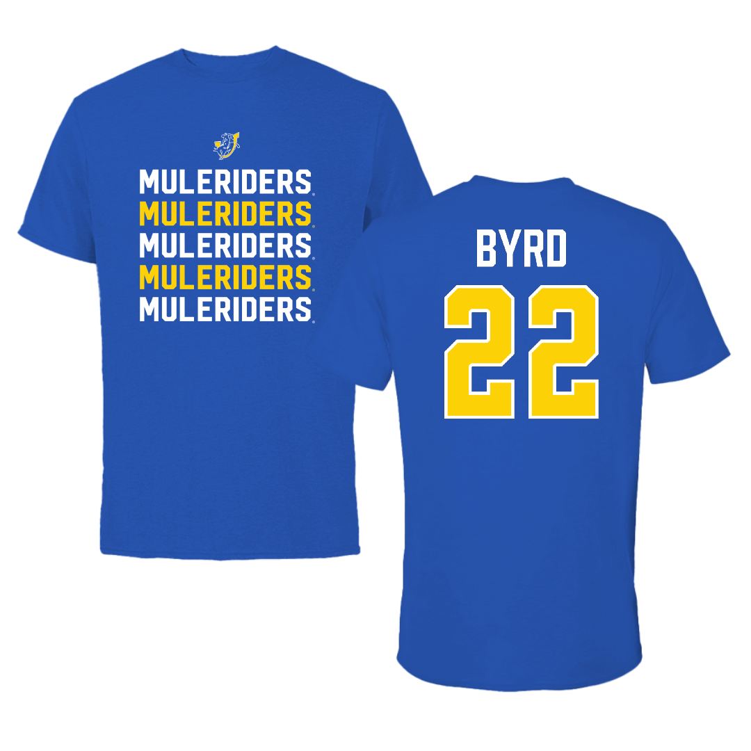 Southern Arkansas University Softball Blue General Performance Tee - #22 Corie Byrd