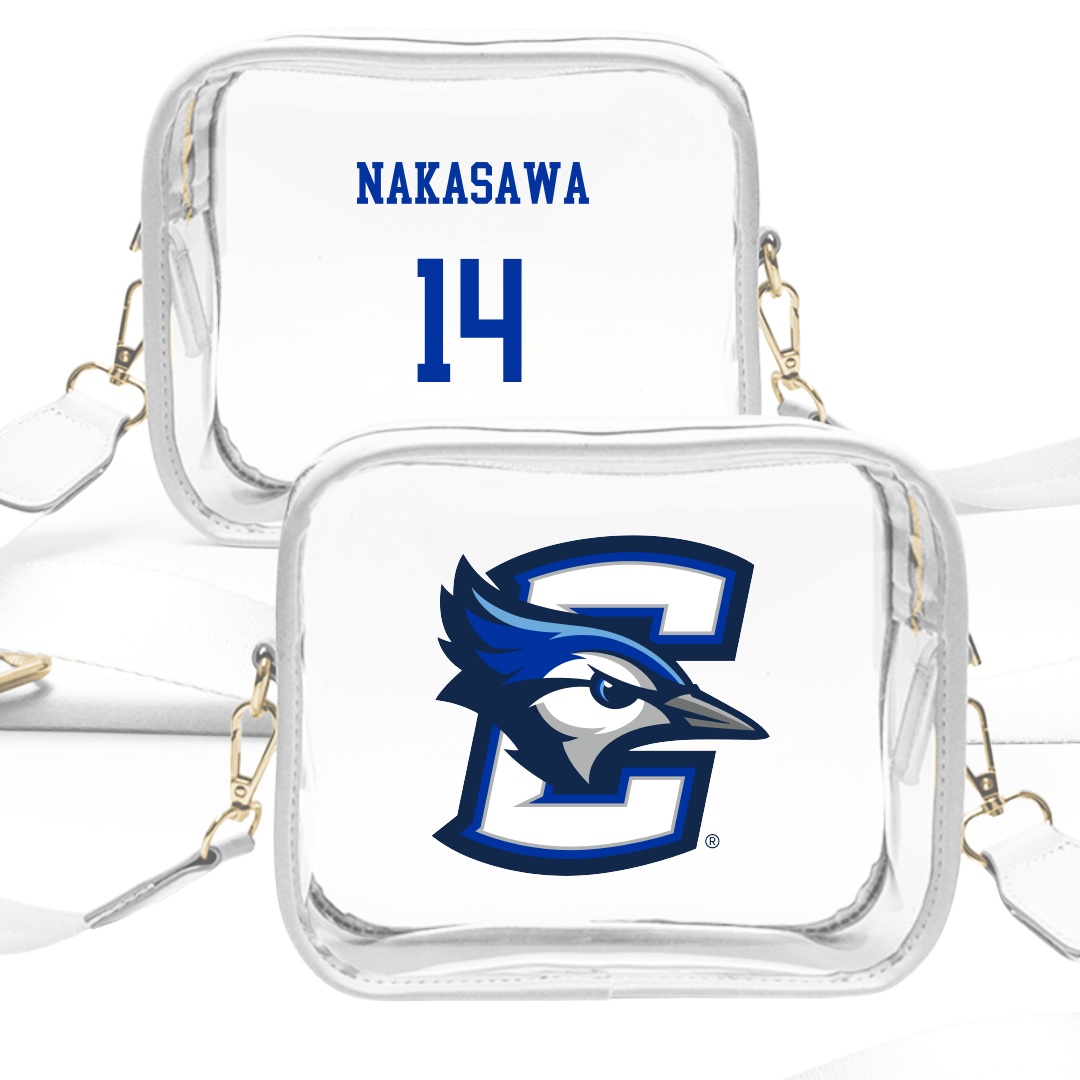 Creighton University Softball White Clear Stadium Bag - #14 Kenzie Nakasawa
