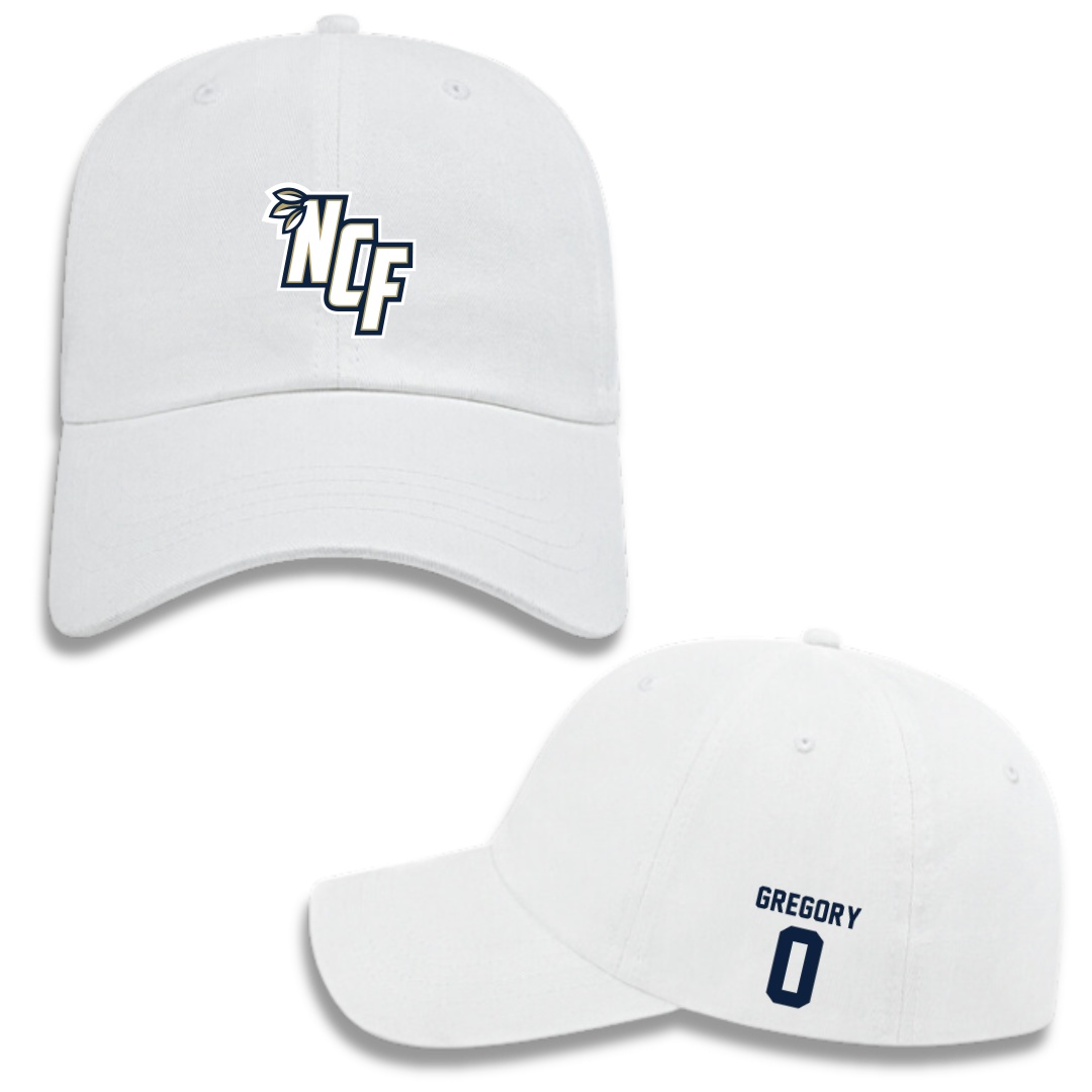 New College of Florida Baseball White Hat - #0 Wil Gregory