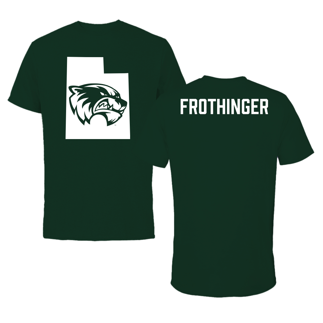 Utah Valley University Wrestling Forest Green State Performance Tee - Tanner Frothinger