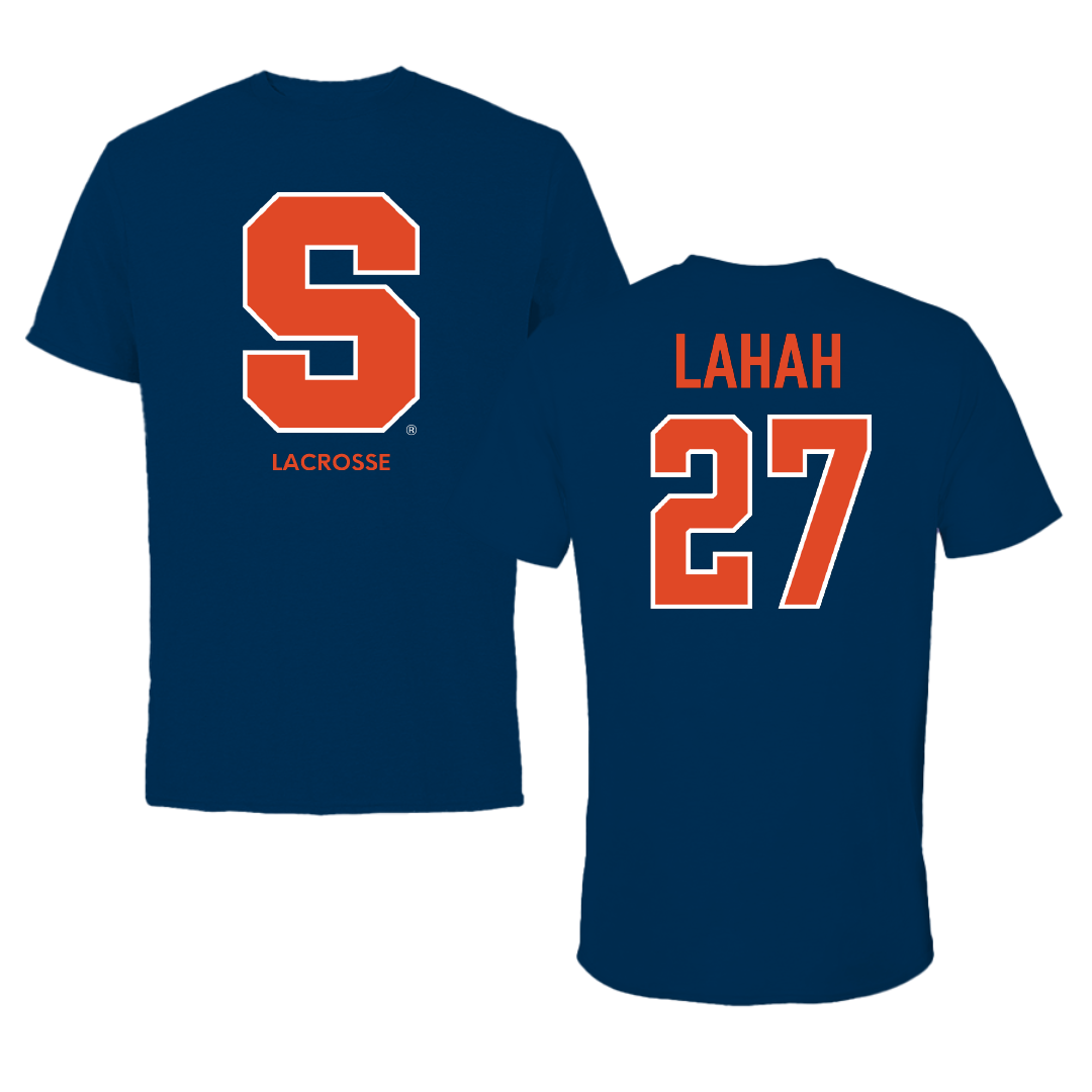 Syracuse University Lacrosse (W) Navy Primary Tee - #27 Izzy Lahah
