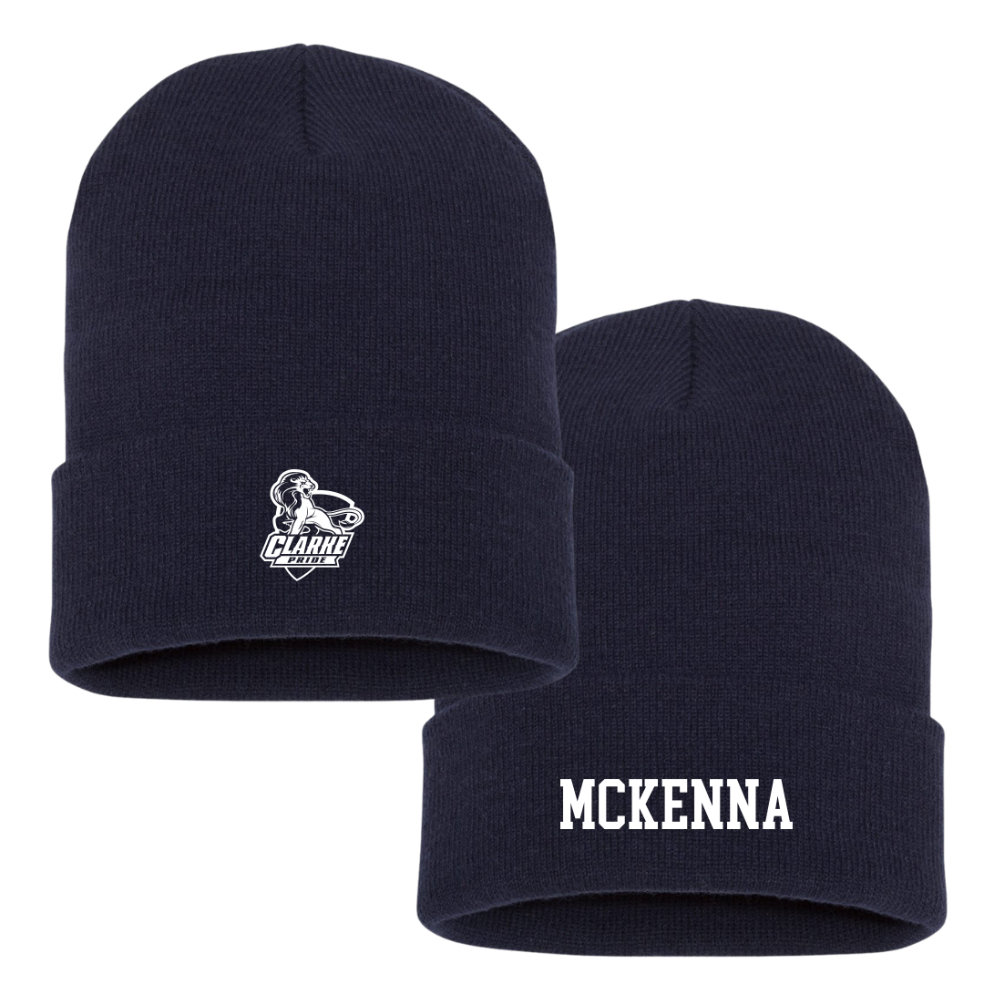 Clarke University Soccer (W) Navy Beanie - #15 Audrey Mckenna