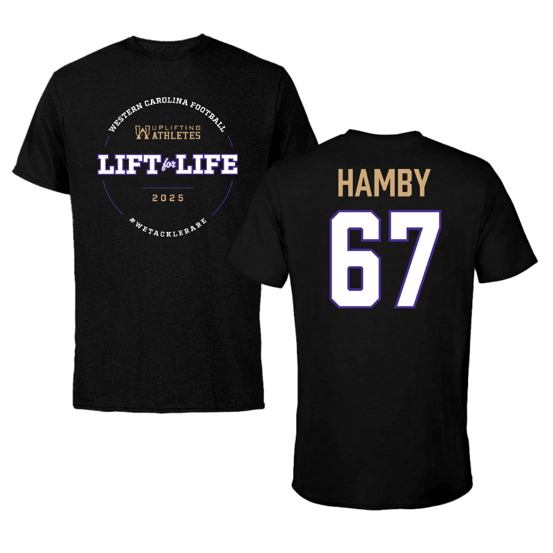 Western Carolina University Football Black Uplifting Athletes Football Performance Tee - #67 Steven Hamby