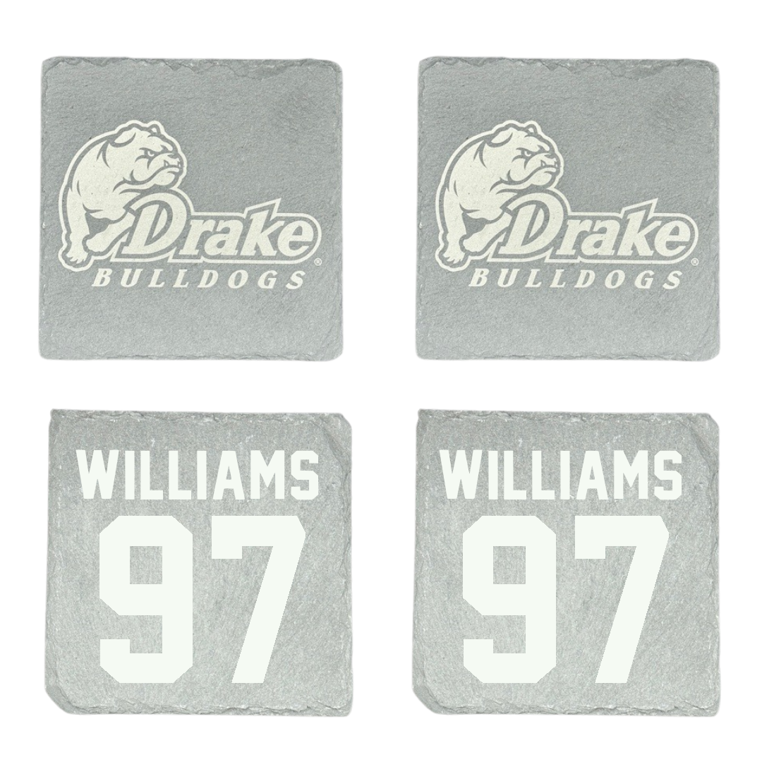 Drake University Football Stone Coaster (4 Pack)  - #97 Jadon Williams