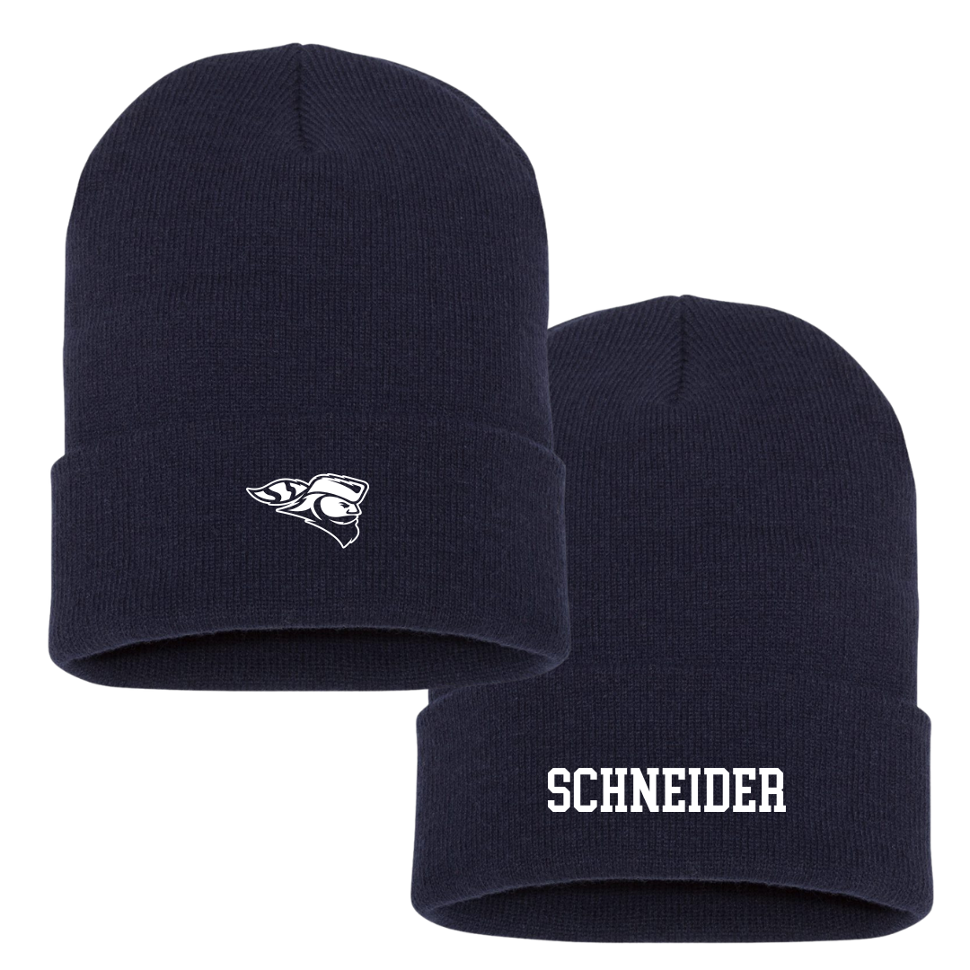 Carroll University Softball Navy Beanie - #8 Mya Schneider
