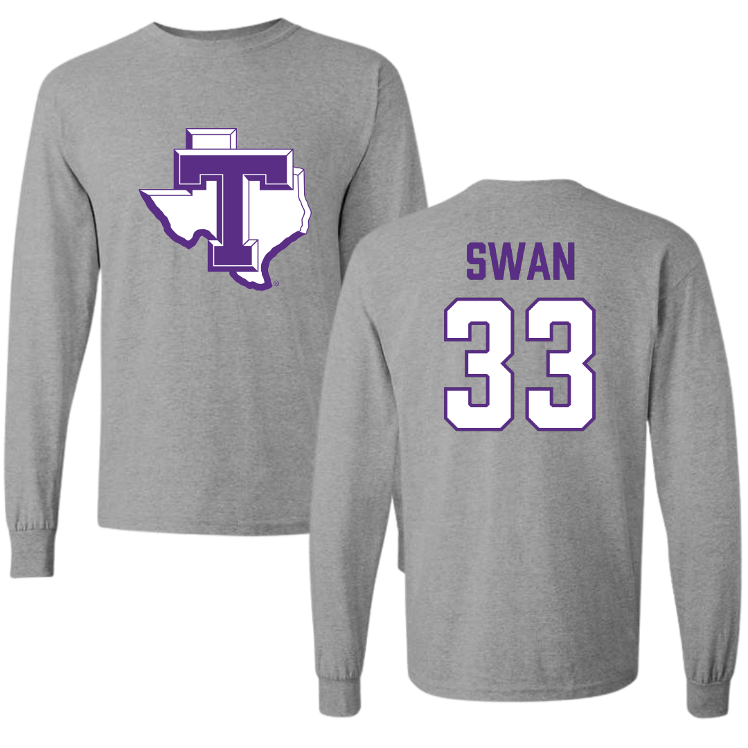 Tarleton State University Baseball Sport Gray Long Sleeve - #33 Kasey Swan
