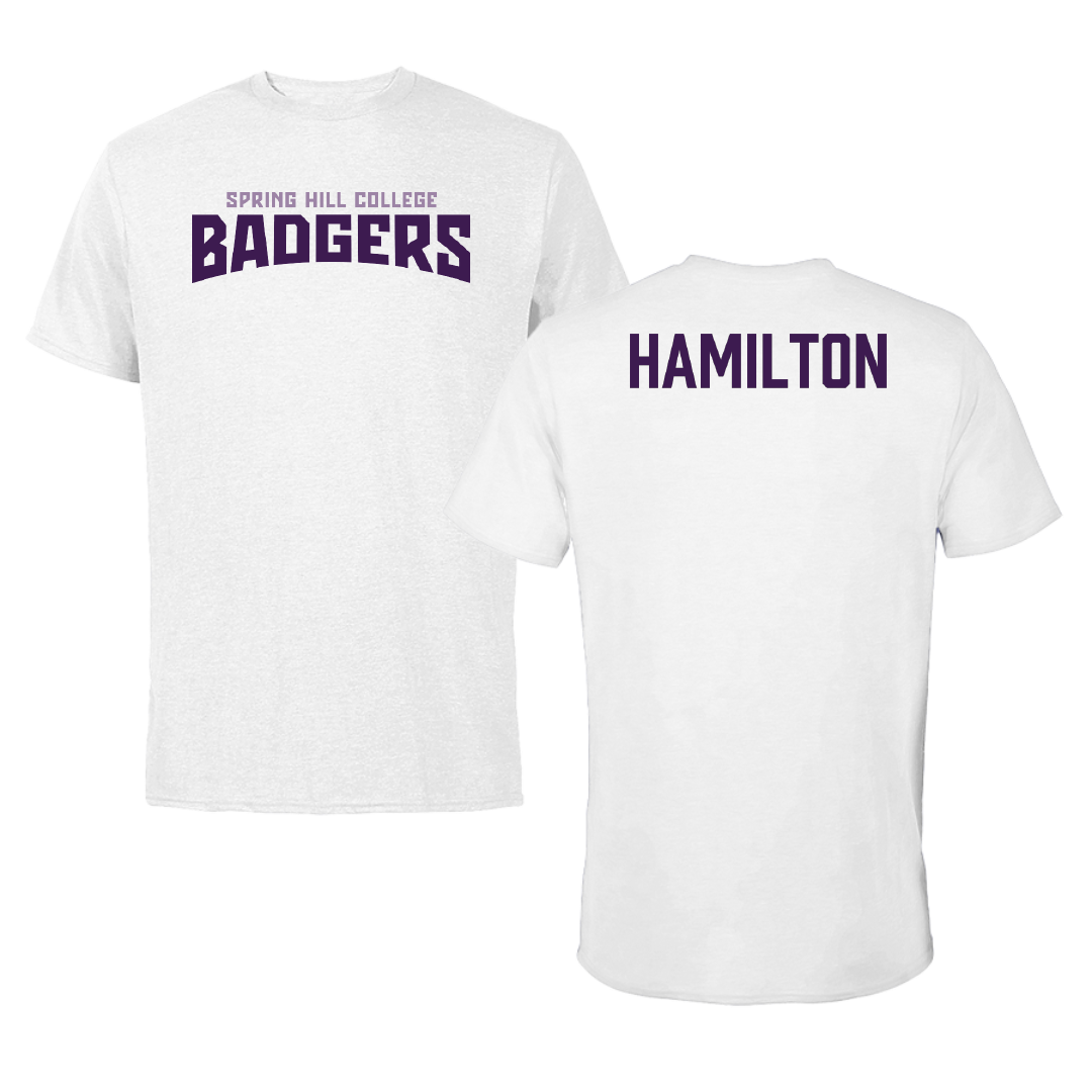 Spring Hill College TF and XC White Classic Tee - JaTerralyn Hamilton