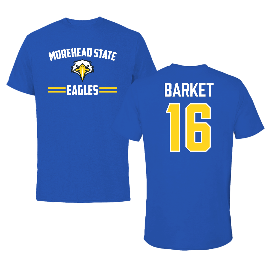 Morehead State University Football Blue General Performance Tee - #16 Jason Barket