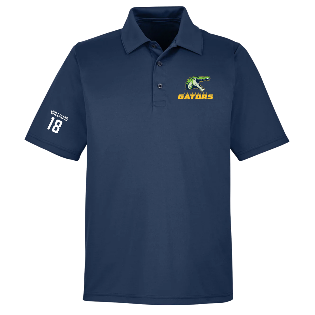 Allegheny College Football Navy Polo - #18 Austin Williams